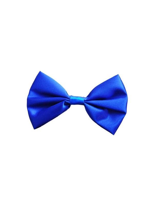 Satin Blue Bow Tie Costume Accessory