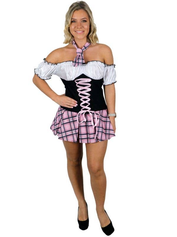 Pink and Black Naughty School Girl Women's Costume