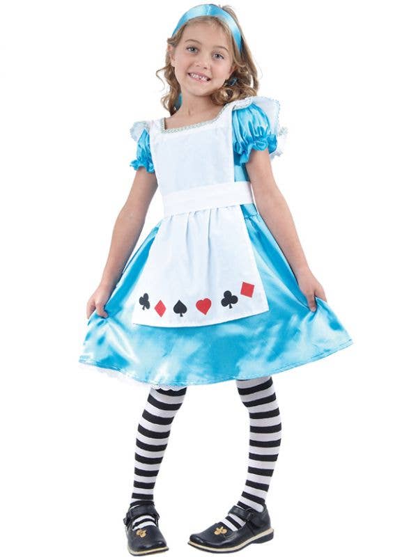 Girls Alice in Wonderland Tea Party Book Week Fancy Dress Costume Main Image