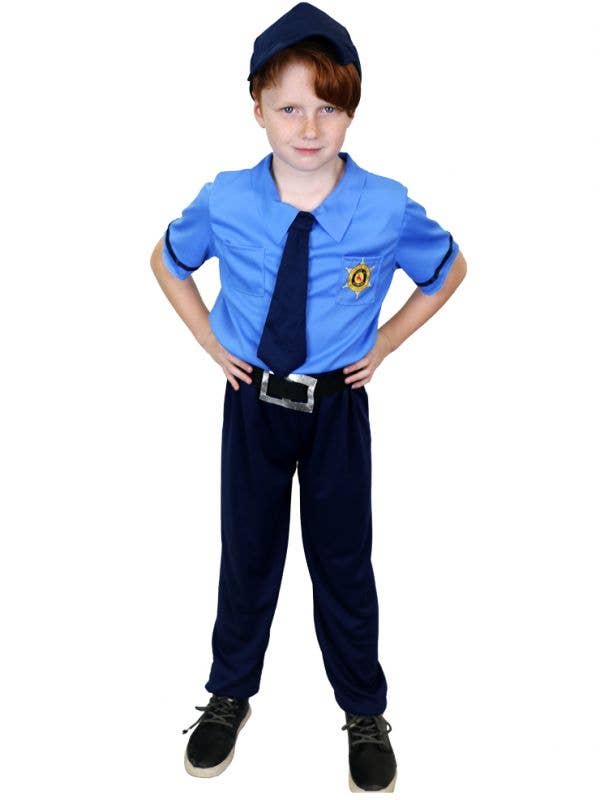 Blue Police Uniform Costume for Boys
