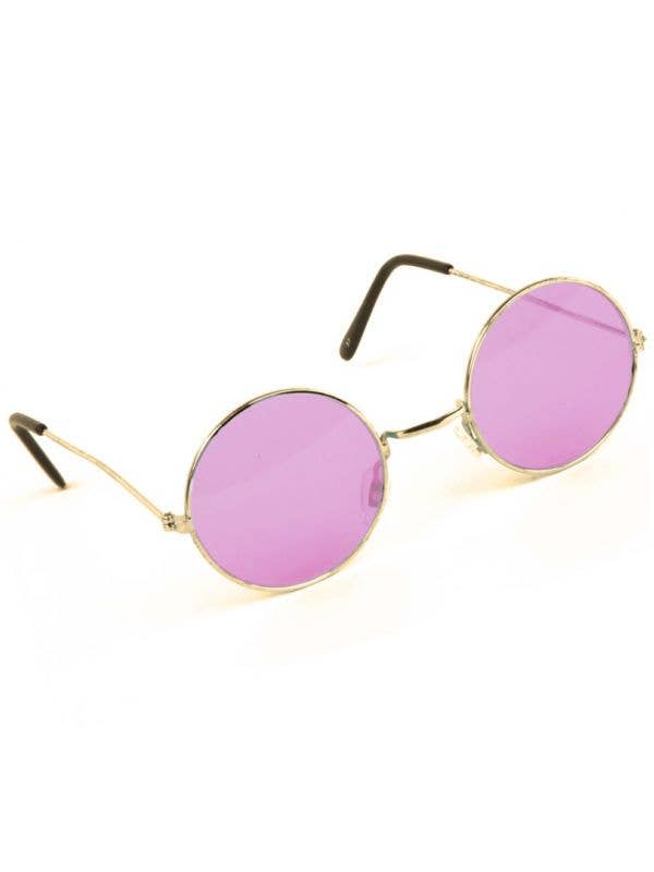 Round Pink John Lennon Teashade Hippie Sunglasses