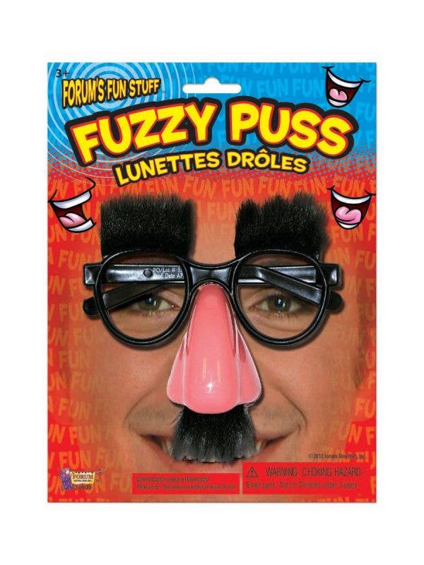 Novelty Fuzzy Puss Grouch Costume Glasses and Nose Accessory