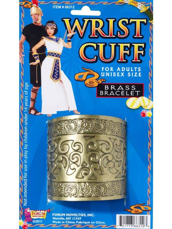 Adult's Bronze Ancient Roman Costume Wrist Cuff Accessory - Main Image