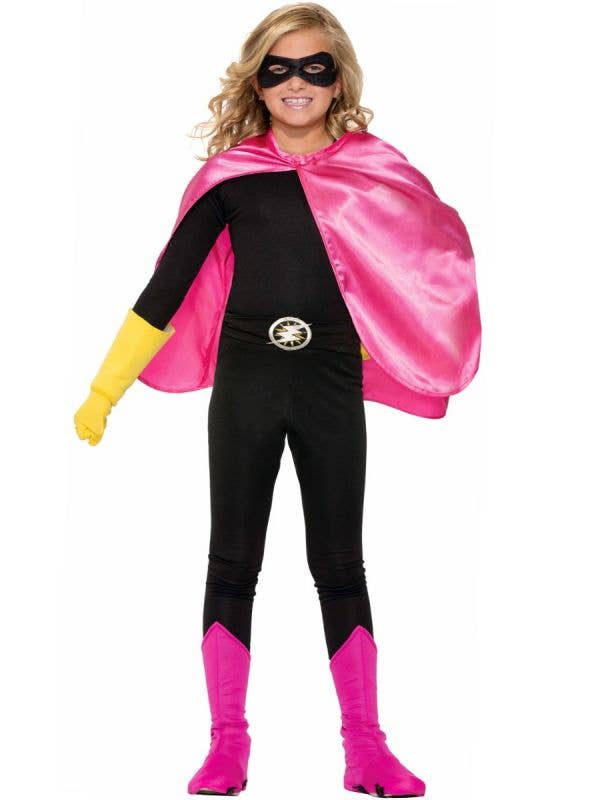 Kid's Pink Superhero Cape Costume Accessory Main Image