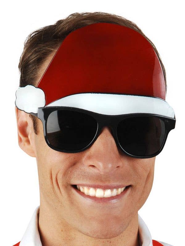 Novelty Plastic Santa Hat Christmas Sunglasses