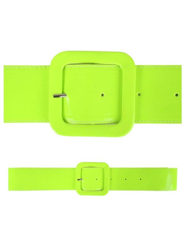 Neon Green 80s Fashion Costume Belt - Main Image