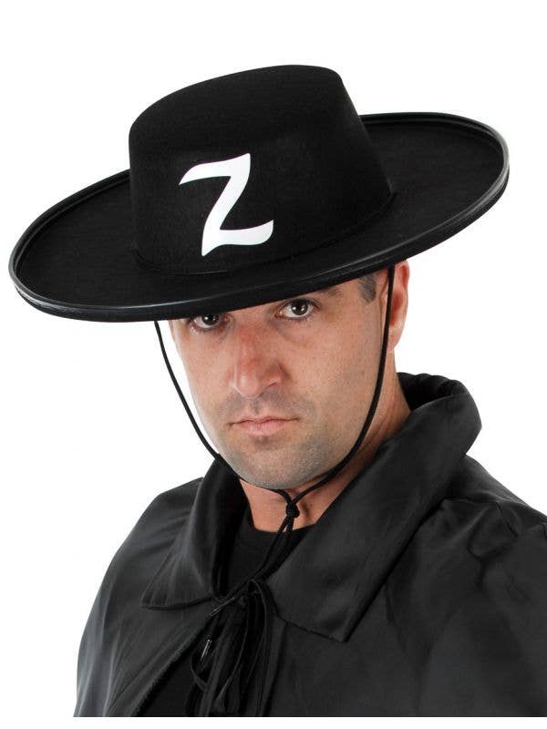 Adult's Black Zorro Costume Hat Accessory