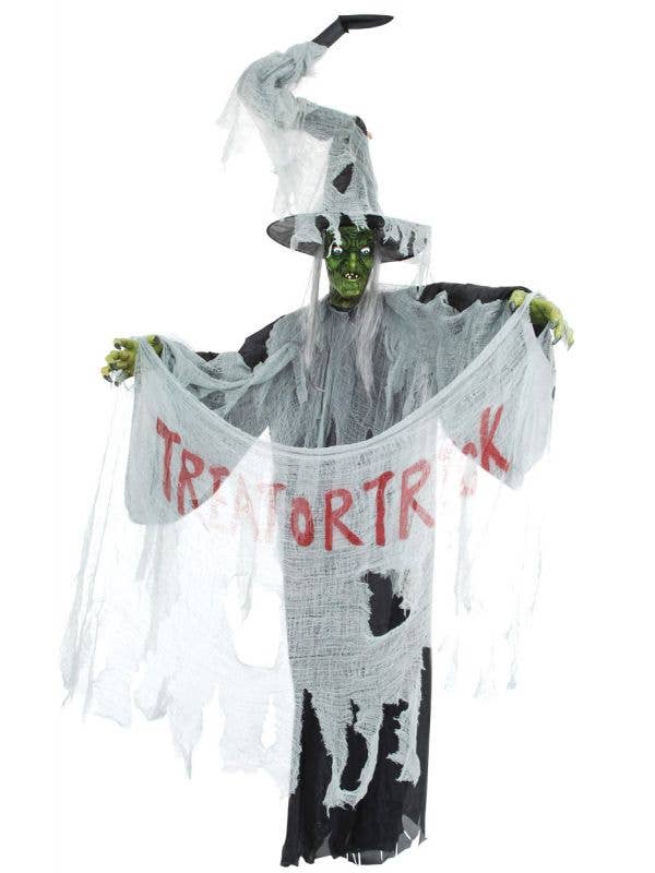 Hanging Trick Or Treat Witch Halloween Decoration