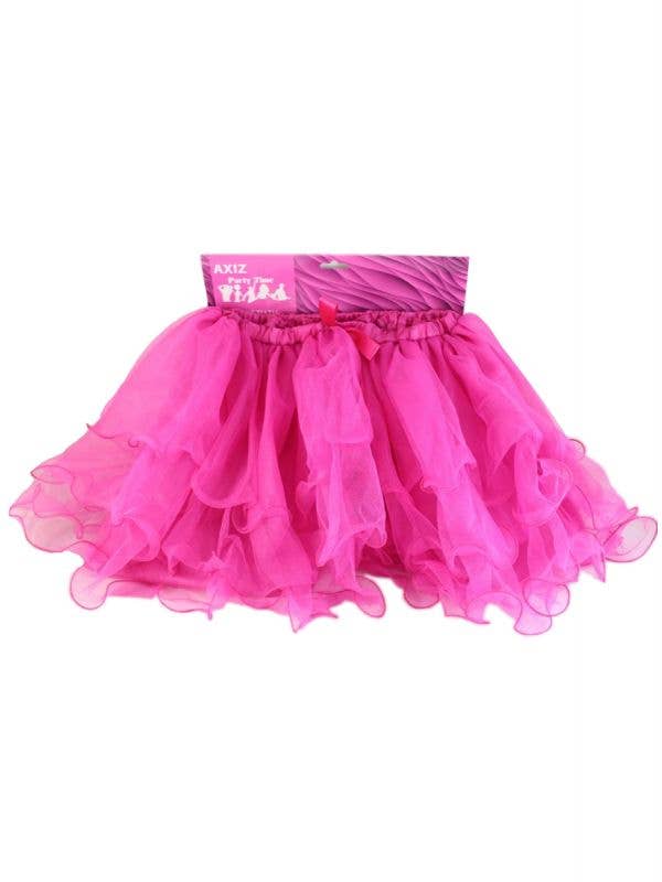 Girls Fluffy Hot Pink Mesh Layered Costume Tutu Skirt
