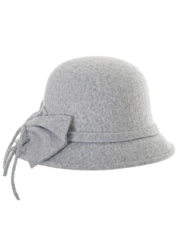 1930's or 20's Womens Soft Grey Costume Cloche Hat - Front View