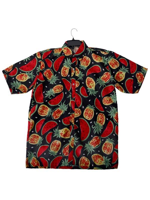 Men's Tropical Hawaiian Watermelon and Pineapple Print Shirt