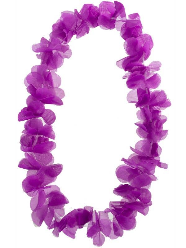 Hawaiian Neon Purple Flower Costume Lei
