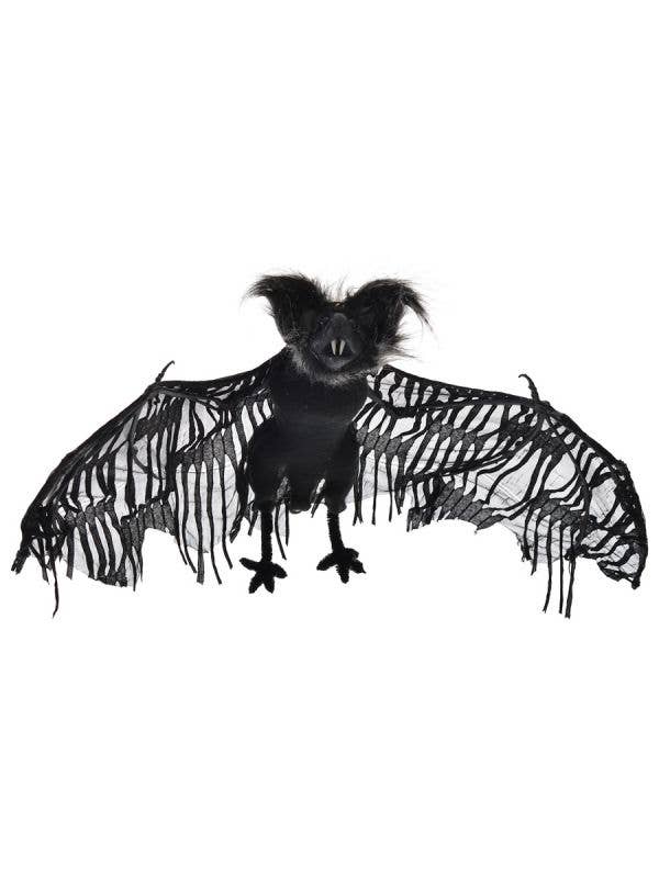 Image of Hanging 75cm Tattered Black Bat Halloween Decoration