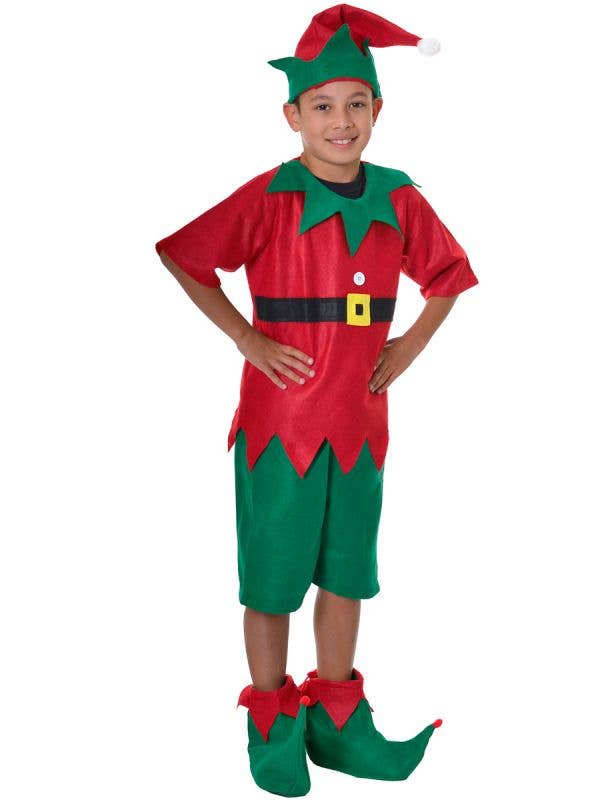 Boys Elf Costume with Hat and Shoe Covers Dress Up Costume Set