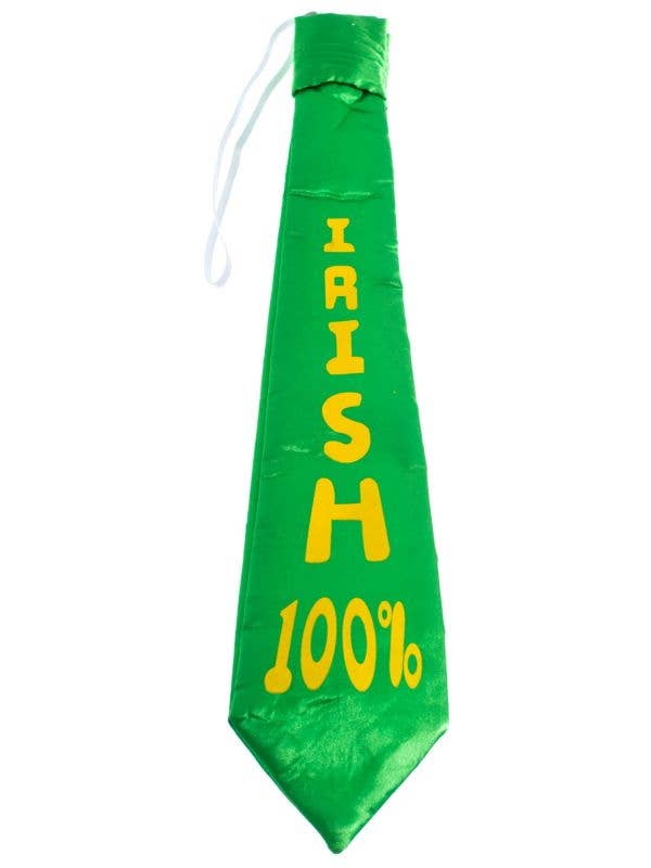 Green and Yellow St Patrick's Day Satin Irish 100 percent Tie On Elastic Costume Accessory