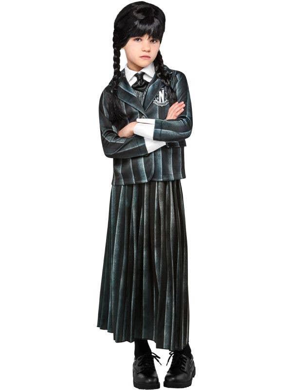 Image of Wednesday Addams Girl's Nevermore Academy Uniform Costume