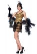 Women's Gold Sequined Great Gatsby 1920's Flapper Costume