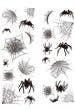 Spider webs and Spiders Halloween Wall Sticker Decorations