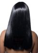 Image of Luna Deluxe Straight Black Women's Vampire Costume Wig - Back View