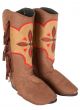 Brown Faux Suede Cowgirl Costume Boot Covers