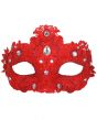Elegant Red Lace Masquerade Mask for Adults