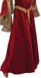 Deluxe Women's Scarlet Red Renaissance Medieval Queen Noble Fancy Dress Costume bottom image