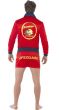 Deluxe Baywatch Men's Lifeguard Costume Back View
