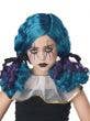 Girl's Curly Blue and Purple Clown Doll Pigtails Costume Wig Image 2