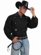 Men's Black Texan Cowboy Costume Shirt - Alternative Image