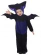 Toddler's Black Bat Onesie Halloween Costume with Wings Alternative Image