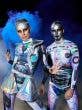 Space Alien Men's Cyber Fancy Dress Costume - Lifestyle Image