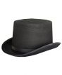 Black Felt Costume Top Hat for Adults