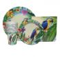 10 Pack Hawaiian Parrot Party Plates - Alternative View