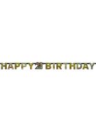Image of 21st Birthday Sparkling Gold Banner Party Decoration