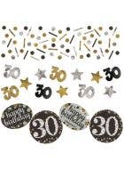 Image of 30th Birthday Black and Gold Bag of Confetti