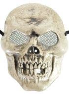 Image of Aged Look Human Skull Halloween Costume Mask