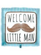 Image of Welcome Little Man 46cm Blue Baby Shower Balloon