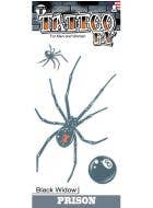 Image of Prison Black Widow Spider Temporary Tattoos