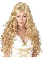 Women's Long Blonde Curly Costume Wig Main Image