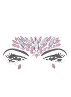 Image of Stick-On Pink and Silver Diamante Festival Face Jewels