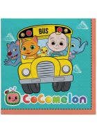 Image Of Cocomelon 16 Pack Square Paper Lunch Napkins