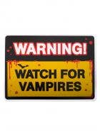 Watch For Vampires Halloween Warning Sign Decoration