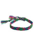 Image of Braided Green and Purple 1970's Hippie Costume Bracelet