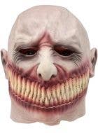 Image of Creepy Wide Grin Latex Full Head Halloween Mask - Front View