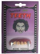 Image of Novelty Vampire Teeth with Silver Fangs Halloween Accessory - Main Image