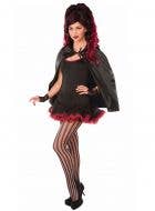 Black Satin Polyester Costume Cape for Adults