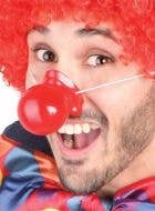Adults Novelty Honking Squeaking Red Circus Clown Nose Costume Accessory Main Image