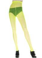 Image of Full Length Neon Yellow Women's Fishnet Pantyhose