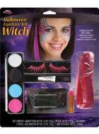 Womens Glamorous Witch Makeup Set with Eyelashes
