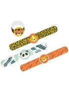Image of Get Wild Jungle Safari 4 Pack Slap Bracelets Party Favours